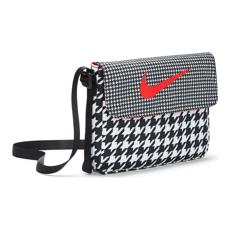 Nike Fabric Shoulder Bag Crossbody Bag Regular Unisex Black White-1