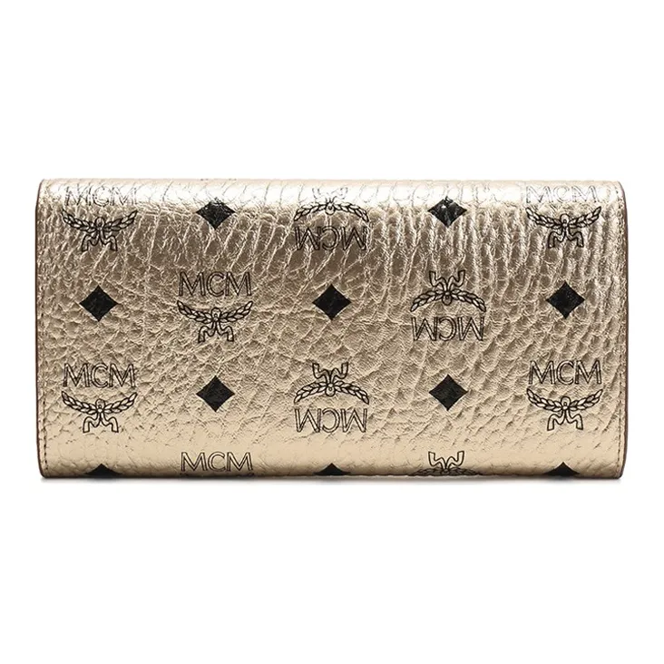 MCM Patricia Visetos Coated Canvas Chain Bag, Shoulder Bag, Crossbody Bag Tubas Women's Berlin Gold-1