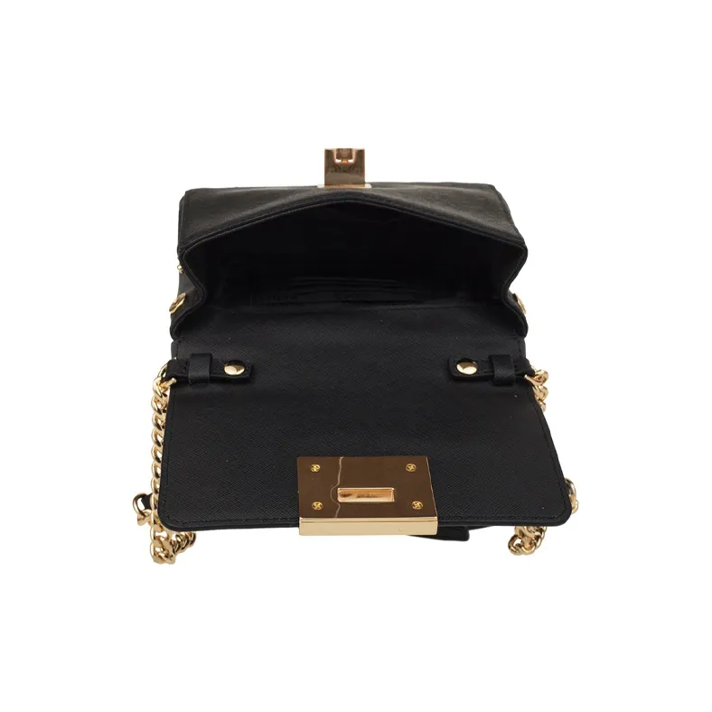 MICHAEL KORS Tina Leather Shoulder Bag Crossbody Bag Women's Black-5