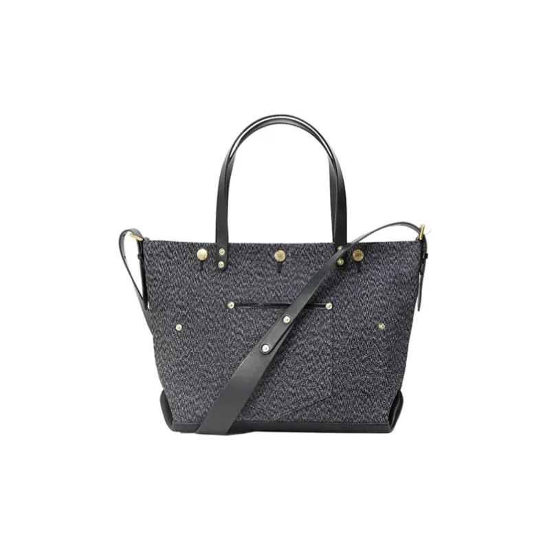 LINE ARTISANAL Canvas Crossbody Tote Bag Regular Unisex Green Black-3