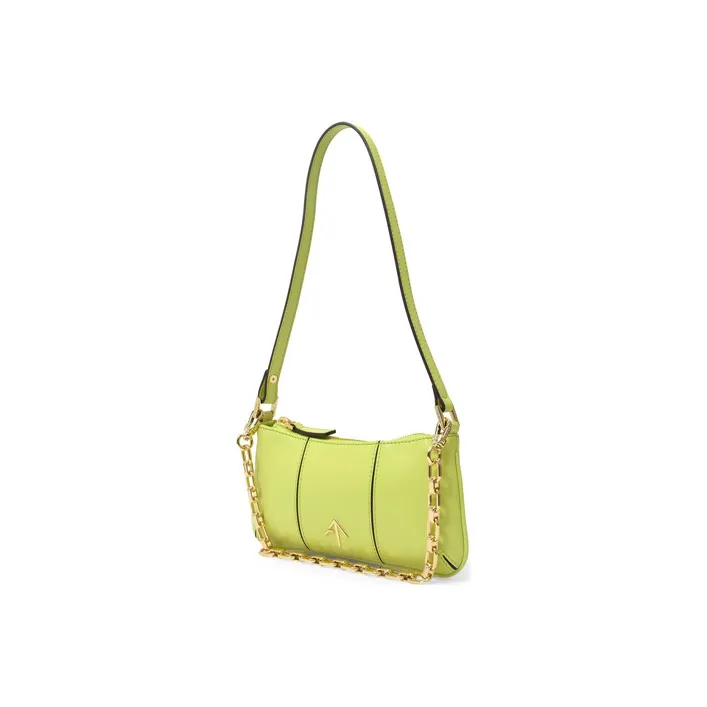 Manu Atelier Calfskin One Shoulder Chain Shoulder Bag Handbag Women's Green-1