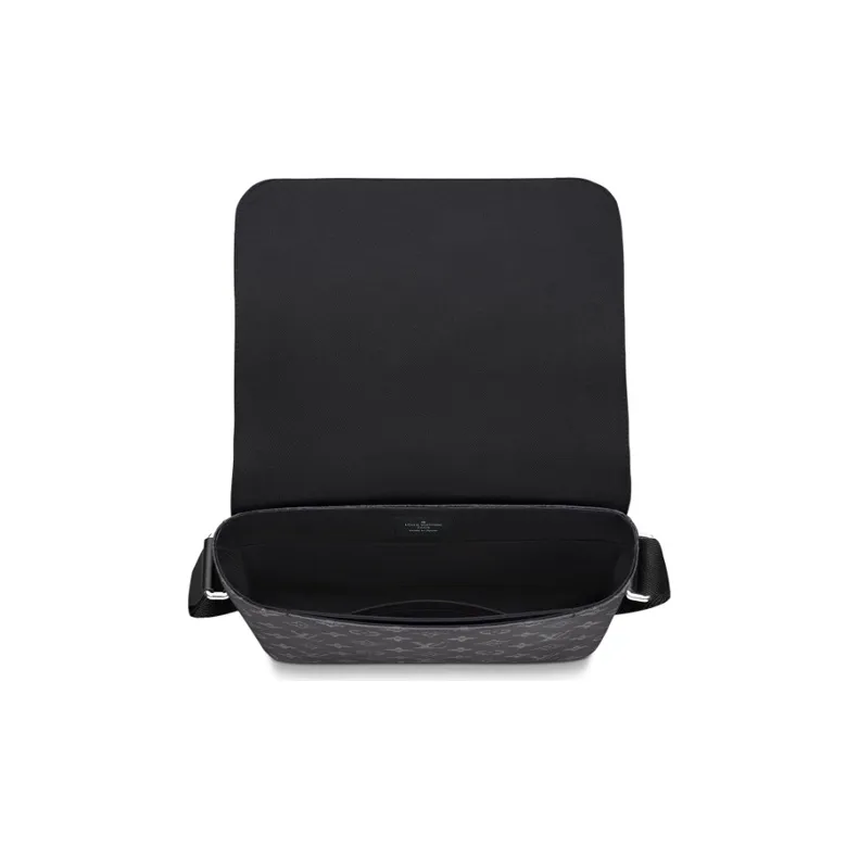 LOUIS VUITTON District Eclipse Canvas With Cow Leather Messenger Bag, Crossbody Bag, Shoulder Bag Men's Black Gray-3