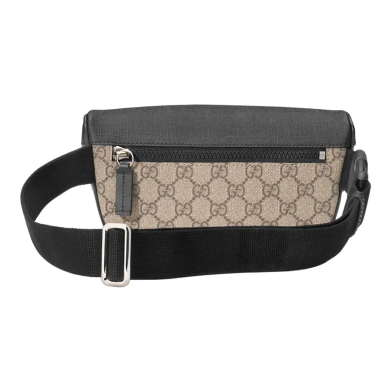 GUCCI Canvas One Shoulder Crossbody Bag, Sling Bag, Fanny Pack Unisex Ebony/Black-2