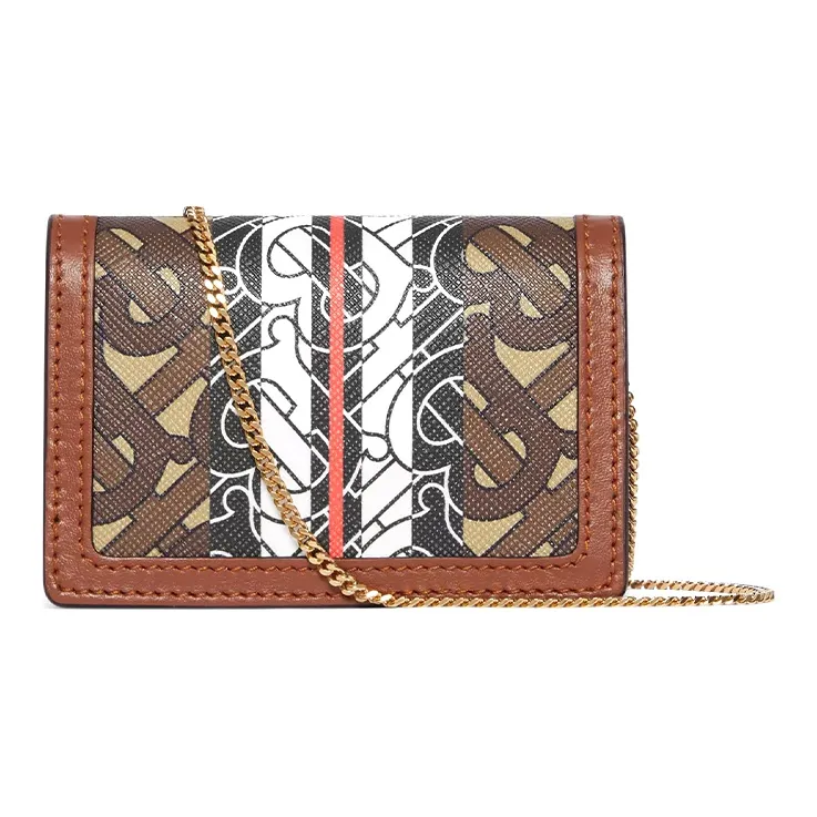 Burberry Polyurethane Shoulder Bag Women's Brown-2