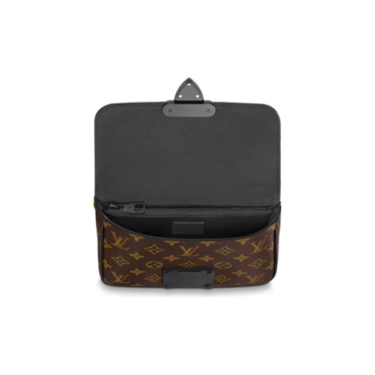 LOUIS VUITTON Coated Canvas With Leather Trim Shoulder Bags Sling Bag Fanny Pack Regular Men's Brown/Black-3