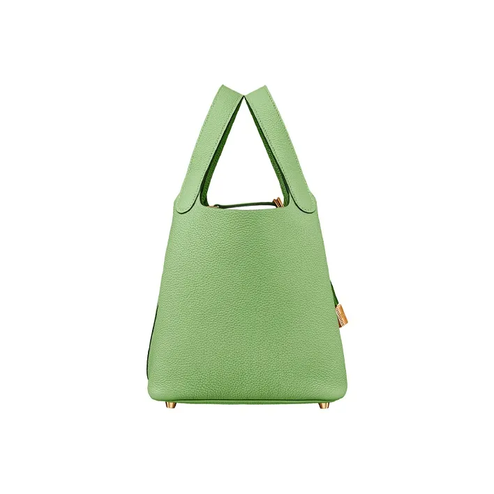 HERMES Picotin Lock Maurice Bullock Leather Basket Bag, Bucket Bag, Handbag Women's 3I Vert Criquet Avocado Green-2