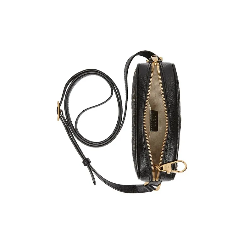 GUCCI Ophidia Denim Camera Bag, Crossbody Handbag, Shoulder Bag Women's Black-6