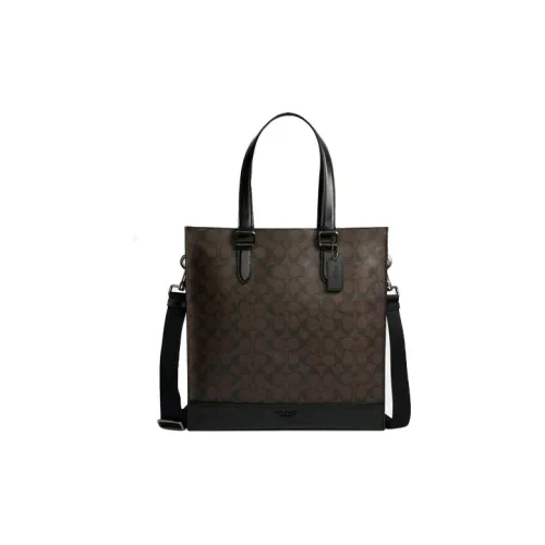 COACH Graham Leather Handbag, Crossbody Bag, Shoulder Bag, Crossbody Bag Large Size Men's Dark Brown