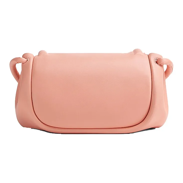 Bottega Veneta Leather Crossbody Bag Clutch Small Size Women's Pink-3