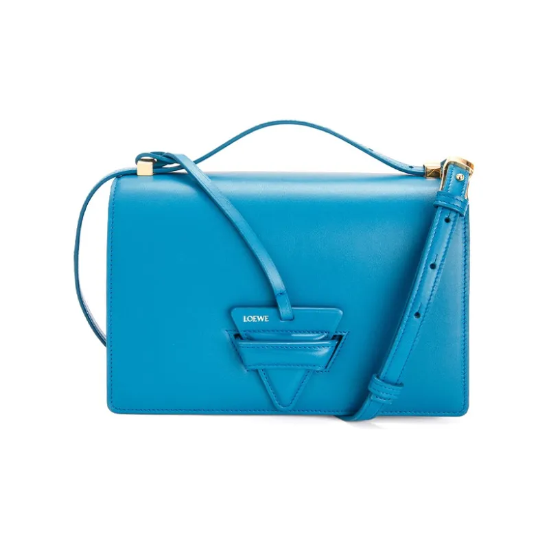 LOEWE Barcelona Calfskin Handbag Shoulder Bag Crossbody Bag Women's Lagoon Blue-0