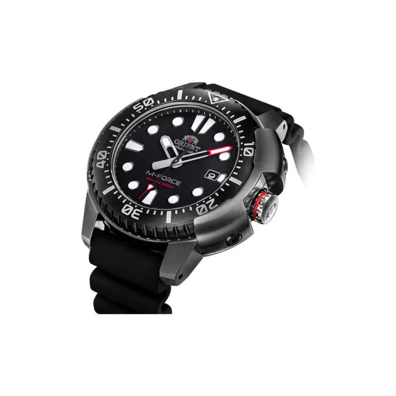 ORIENT Sports Collection Mechanical Movement Rubber Strap Watch Men's Watches Black Dial AC0L03B-1