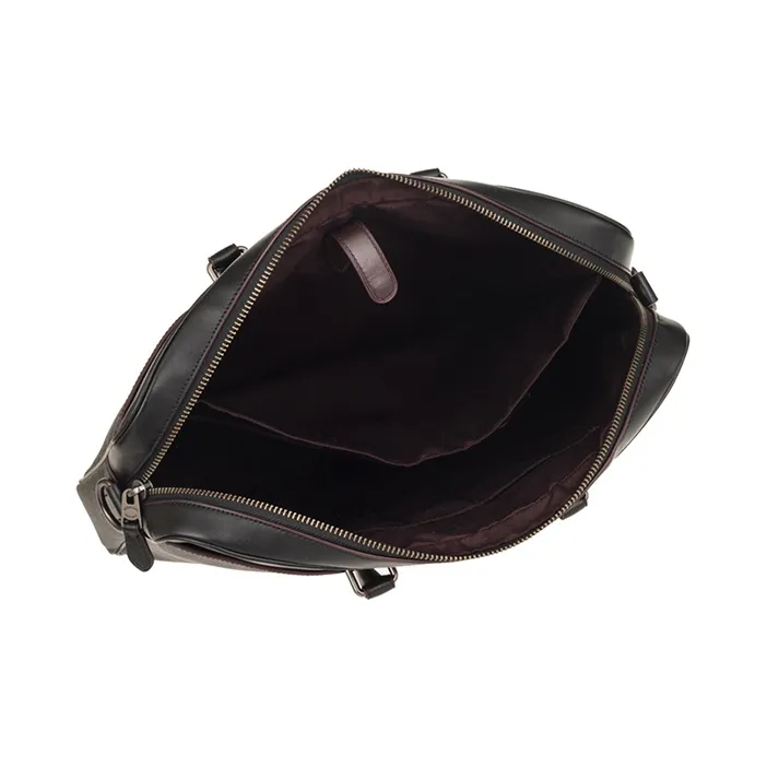 COACH Beckett Leather Laptop Bag, Briefcase, Shoulder Bag, Crossbody Bag, Handbag Large Size Men's Black-3