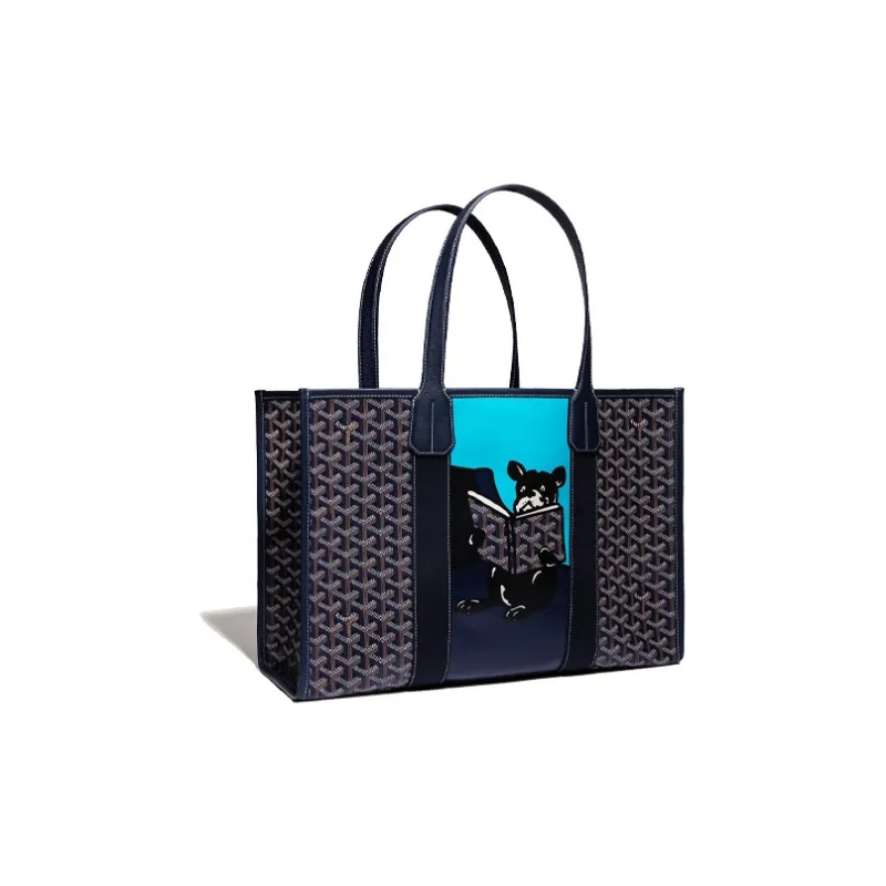 GOYARD Villette Tote Bag Mm Navy Blue-1
