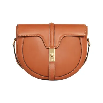 CELINE Besace16 Calfskin Handbag Shoulder Bag Women's Tawny
