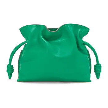 LOEWE Flamenco Clutch In Nappa Calfskin Mini Jungle Green