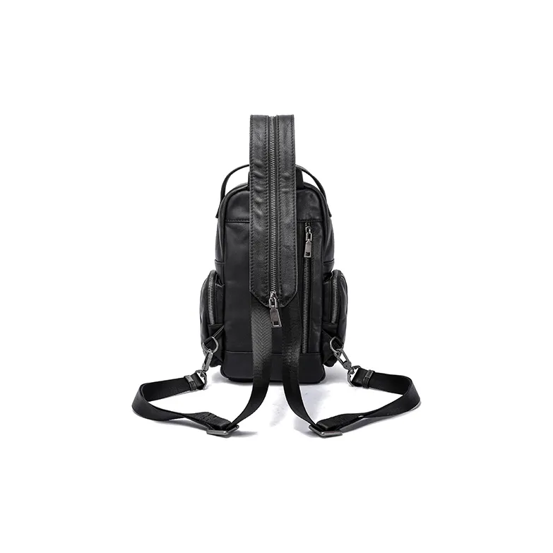 Ace Paul Cow Leather Sling Bag Mini Backpack Regular Men's Black-3