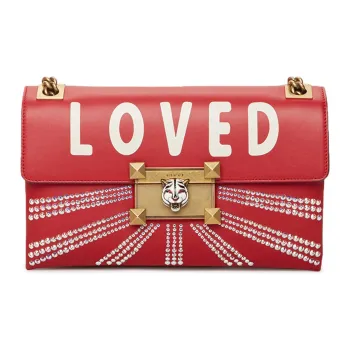 GUCCI Padlock Leather Lock Bag Shoulder Bag Portable Crossbody Bag Shoulder Bag Women's Red
