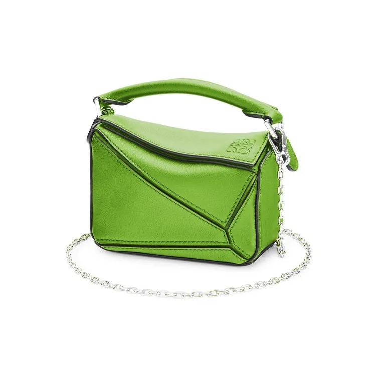 LOEWE Puzzle Cow Leather Handbag Shoulder Bag Crossbody Bag Extra Mini Women's Apple Green-1
