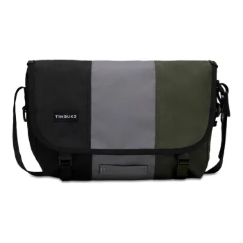 Timbuk2 Polyester Messenger Bag, Shoulder Bag, Crossbody Bag Regular Unisex Black/Gunmetal Gray/Army Green