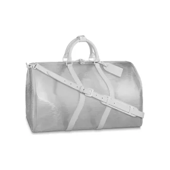 LOUIS VUITTON Keepall Bandouliere Wavy 50 Epi Plage White