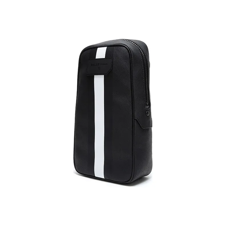 BALLY TANIS PVC One Shoulder Crossbody Sling Bags Men's Black-1