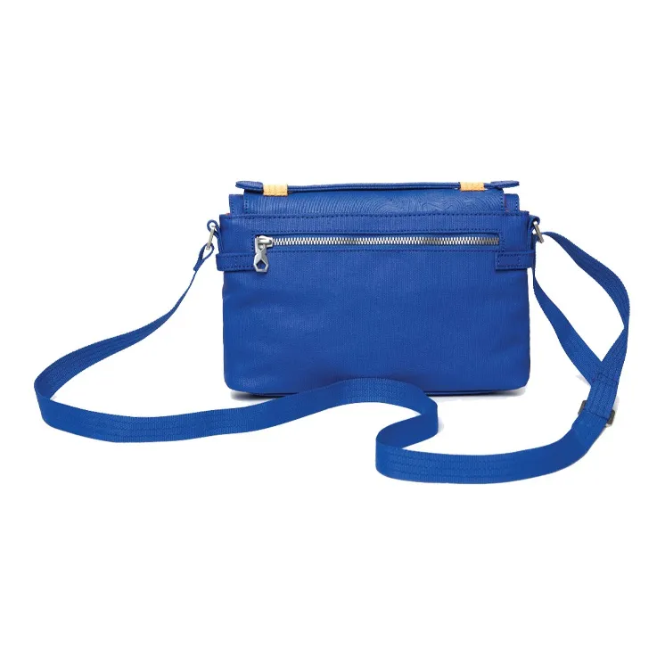 LiNing Leather One Shoulder Handbag Crossbody Bag Regular Unisex Blue-3