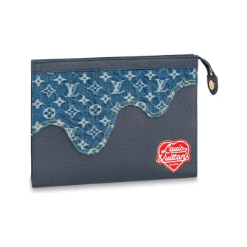 LOUIS VUITTON X Nigo Pochette Voyage Mm Monogram Blue