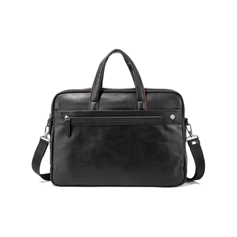 Ace Paul Cow Leather Briefcase, Handbag Tubas Men's Brown Black Multicolor-3