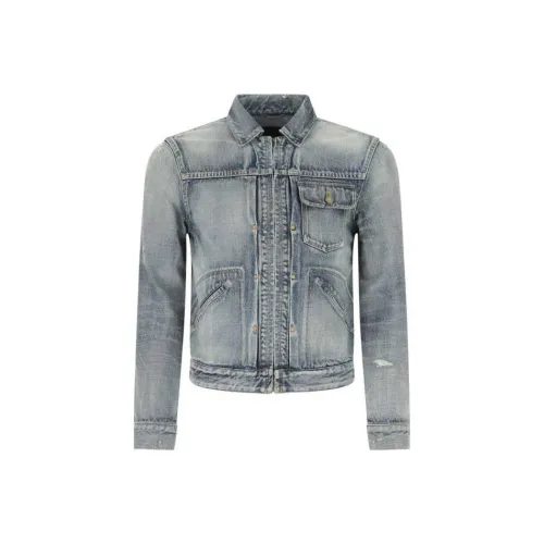 SAINT LAURENT Jackets Men Blue