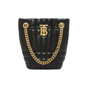 Burberry Lola Lola Bag Quilting Lambskin Bucket Bag Storage Bag Shoulder Bag Crossbody Bag Handbag Mini Women's Black