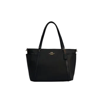 COACH Baby Nylon With Leather Tote Bag, Shopping Bag, Portable Crossbody Bag, Shoulder Bag Large Size Women's Black