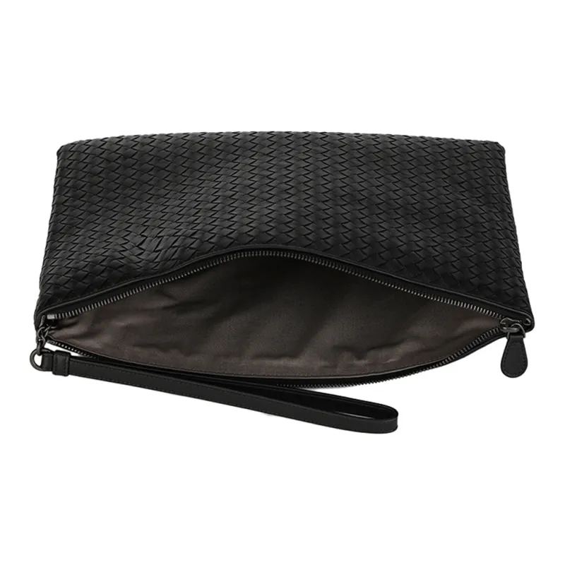 Bottega Veneta Sheepskin Clutch Regular Unisex Black-4
