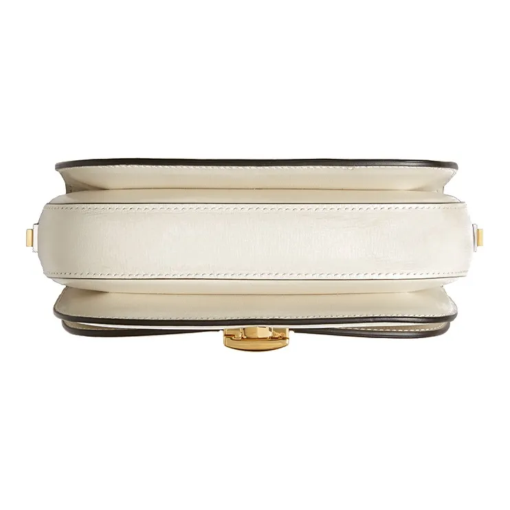 GUCCI Sylvie 1969 Leather Crossbody Shoulder Bag Mini Women's White-6