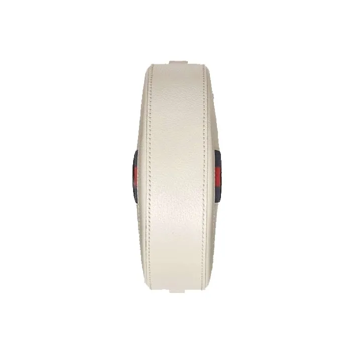 GUCCI Leather Round Bag, Crossbody Bag, Shoulder Bag Women's White-6