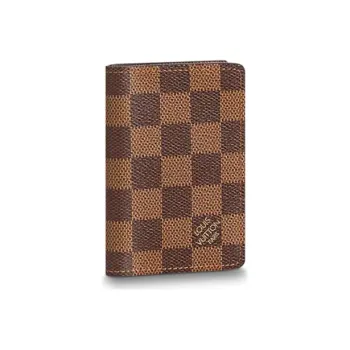 LOUIS VUITTON Pocket Organizer Damier Ebene Nm Brown