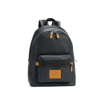 COACH Academy Smooth Finish Leather Measuring Backpack Large Size Men's Marine Blue Multicolor