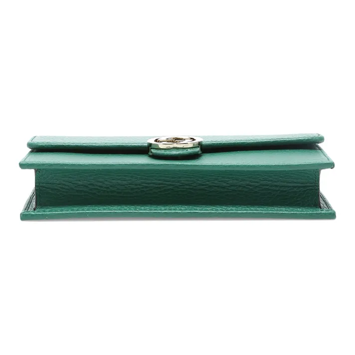GUCCI Cow Leather Messenger Bag Envelope Bag Wallet Crossbody Bag Shoulder Bag Women's Green-3