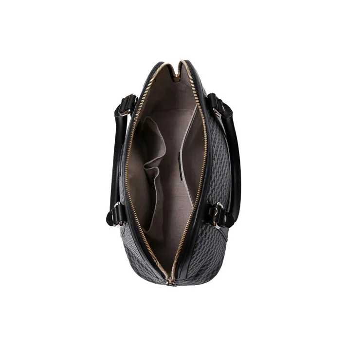 GUCCI Embossed Cow Leather Dome Bag, Handbag, Shoulder Bag, Crossbody Bag Medium Size Women's Black-4