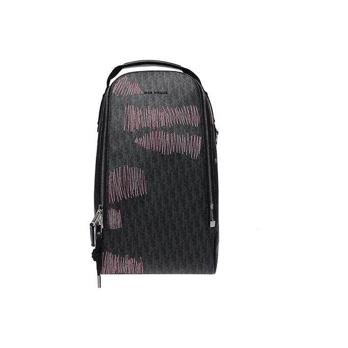 DIOR Fabric Shoulder Bag Large Size Men's Black Base Gray-1