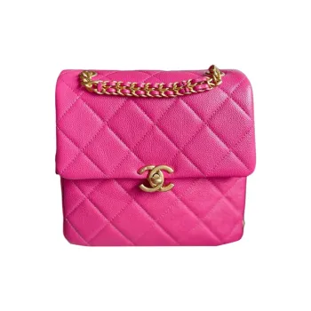 CHANEL Calfskin Backpack Women's Pink