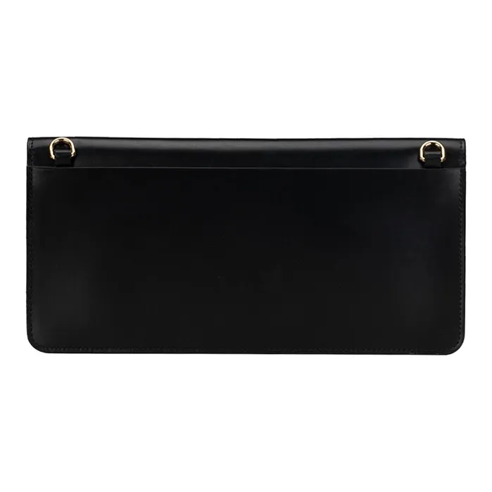 Burberry Horseferry Leather Shoulder Bag Wallet Women's Black-2