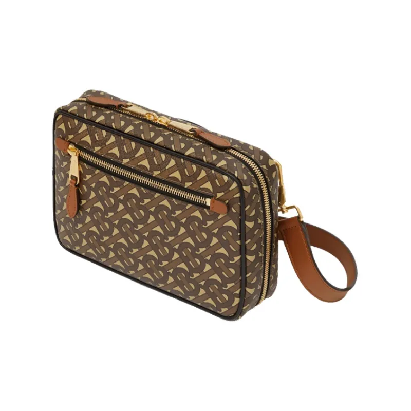Burberry Canvas Shoulder Bag Crossbody Bag Regular Men's Mule Brown-3