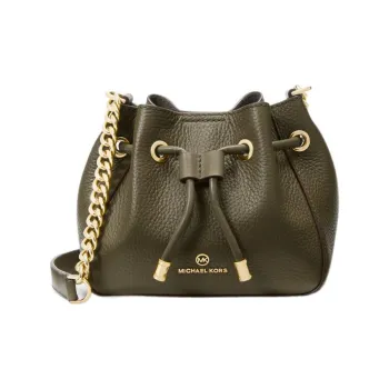 MICHAEL KORS Litchi Grain Leather Bucket Bags Shoulder Bag Crossbody Bag Extra Small Women's Olive Green