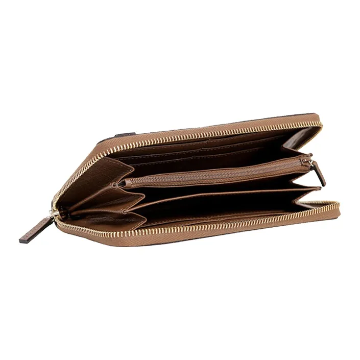 GUCCI Canvas With Leather Wallet Regular Unisex Ebony/Brown-6