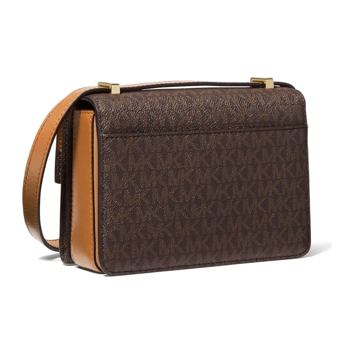 MICHAEL KORS Hendri Cow Leather Artificial Leather Shoulder Bag Crossbody Bag Mini Women's Dark Brown-1