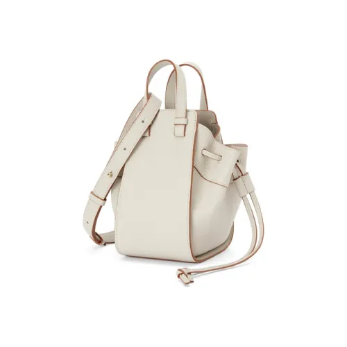 LOEWE Hammock Pebbled Calfskin Shoulder Bag Crossbody Bag Handbags Mini Women's Ivory