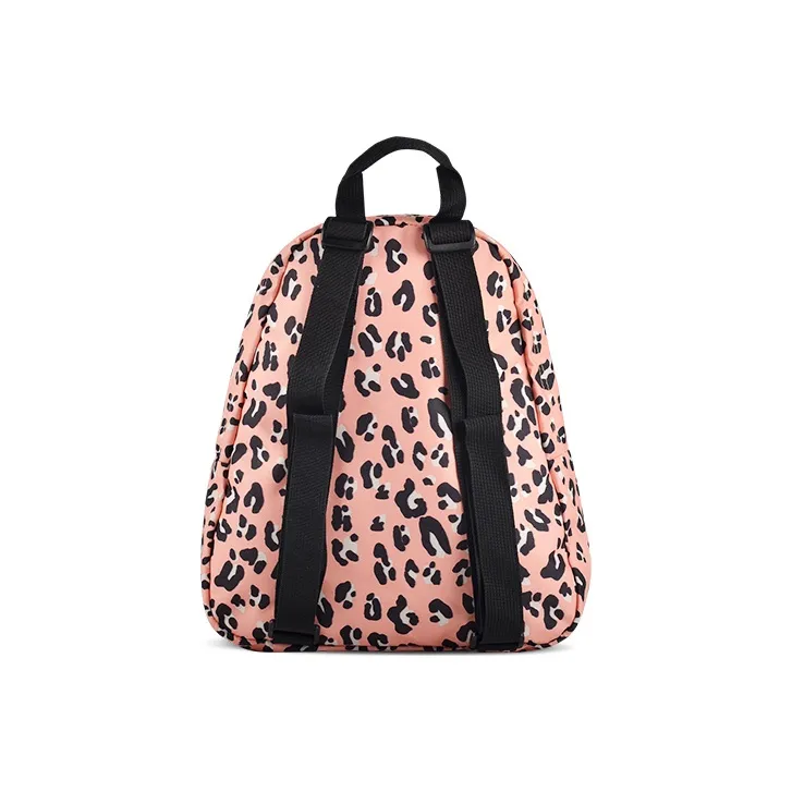 JanSport Polyester Backpack Mini Unisex Pink Leopard Print-3