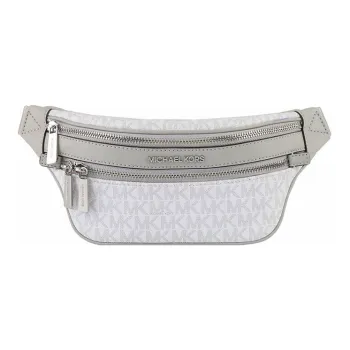 MICHAEL KORS MICHAEL KORS Luggage Collection Canvas Fanny Pack Sling Bags Women's White & Gray