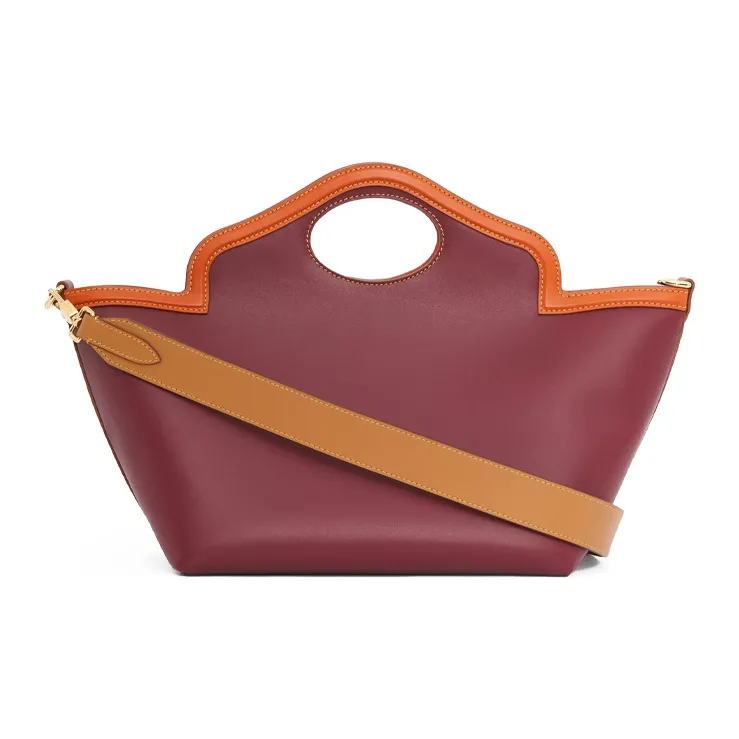 Burberry Leather Tote Bag Shopping Bag Shoulder Bag Crossbody Bag Handbag Regular Women's Pomegranate Red-1