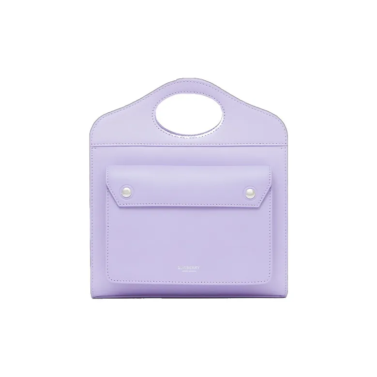 Burberry Mini Leather Pocket Bag Soft Violet-0
